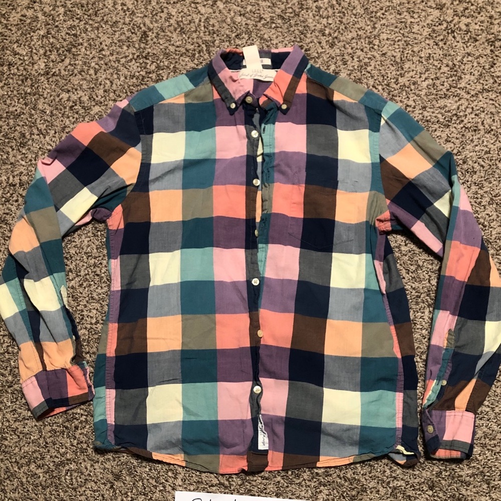 H&M Regular Long Sleeve Plaid Shirt
